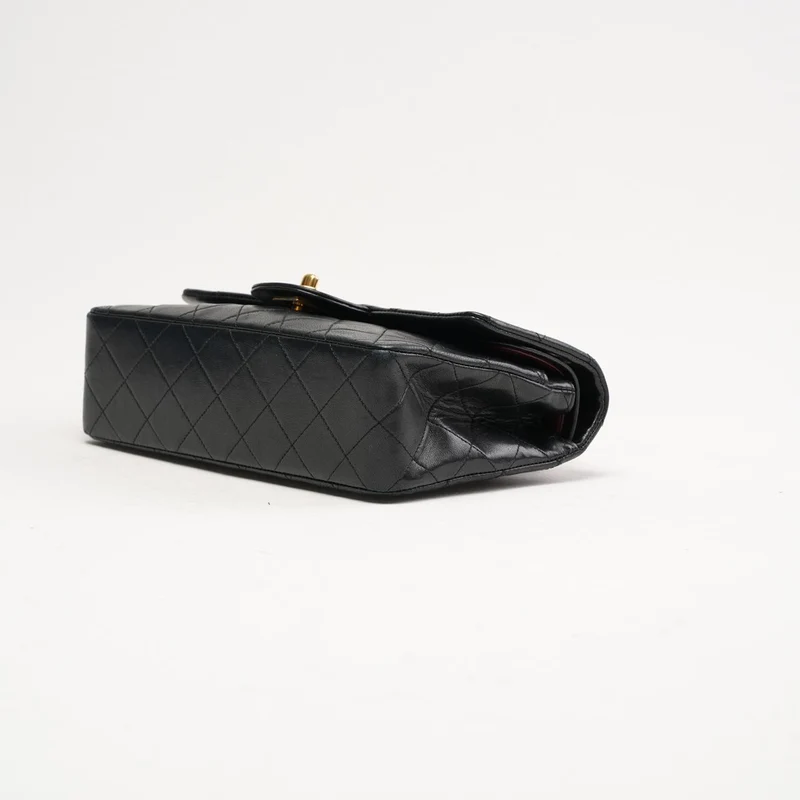 Chanel Vintage Timeless Small Double Flap Lamb Black 1991
