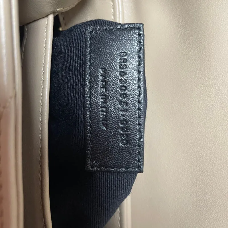 Saint Laurent LouLou Toy Crossbody Leder Dunkelbeige 2020