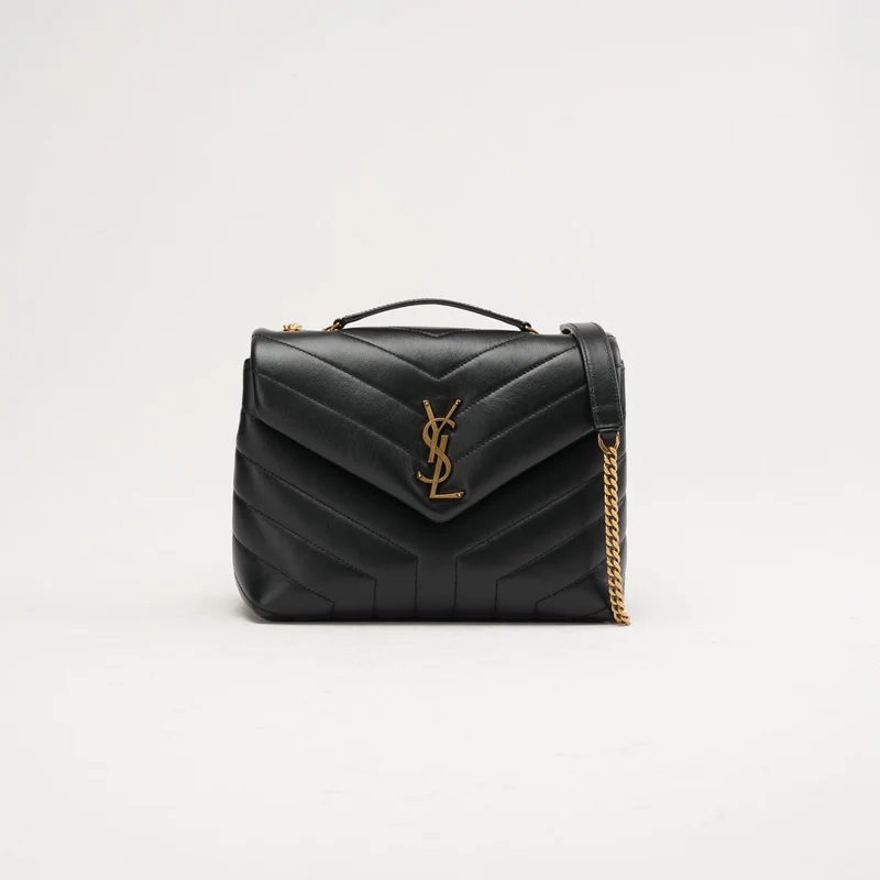 Saint Laurent Kleine LouLou Leder Schwarz 2023