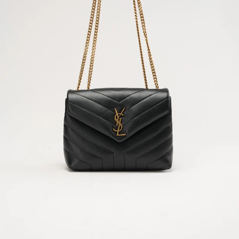 Saint Laurent Kleine LouLou Leder Schwarz 2023