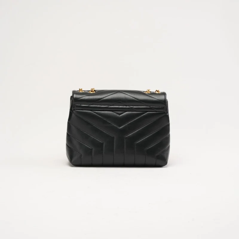Saint Laurent Kleine LouLou Leder Schwarz 2023