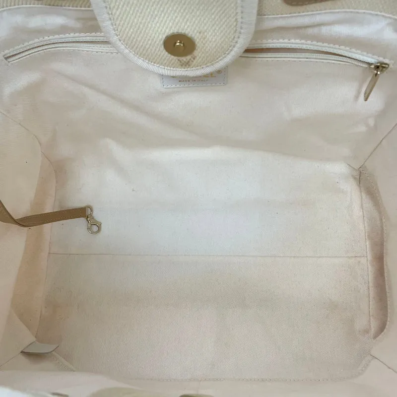 Chanel Deauville Shopping-Tasche mit weißen Perlen 2020