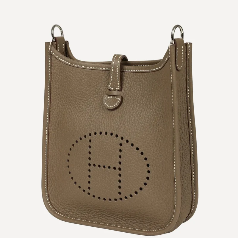 Hermès Evelyne 16 Étoupe Taurillon Clémence Leder Palladium