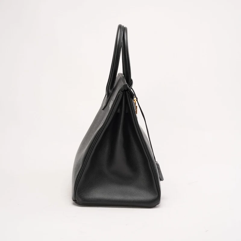 Hermès Birkin 35 Q Square Epsom Leder Schwarz 2013