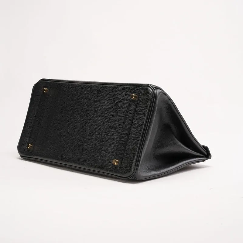 Hermès Birkin 35 Q Square Epsom Leder Schwarz 2013