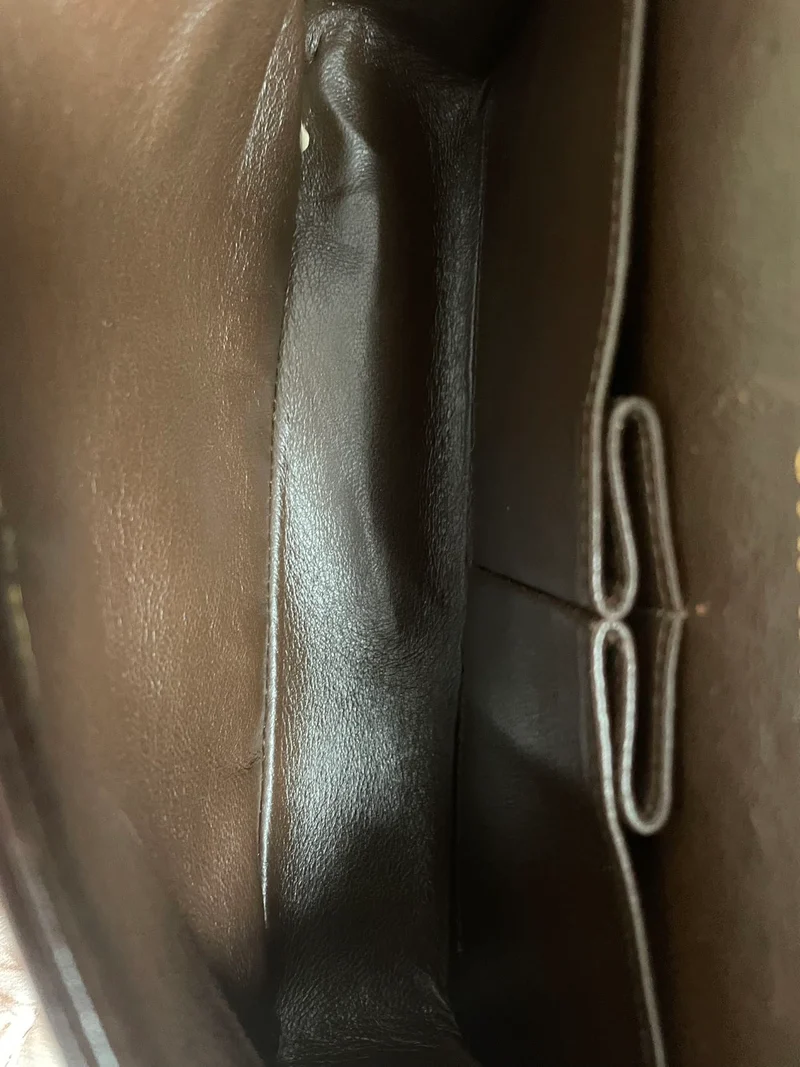 Chanel Vintage Classic Kleine Klappentasche aus Lammleder, dunkelbraun, 1997