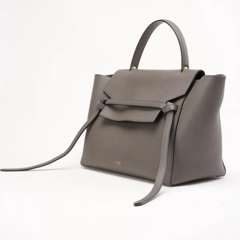 Celine Micro Belt Bag in Grau aus genarbtem Kalbsleder, 2016