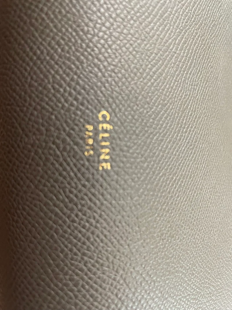 Celine Micro Belt Bag in Grau aus genarbtem Kalbsleder, 2016