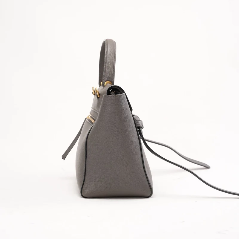 Celine Nano Gürteltasche in Grau aus genarbtem Kalbsleder 2019