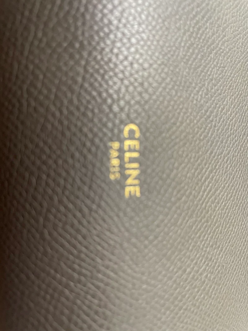 Celine Nano Gürteltasche in Grau aus genarbtem Kalbsleder 2019