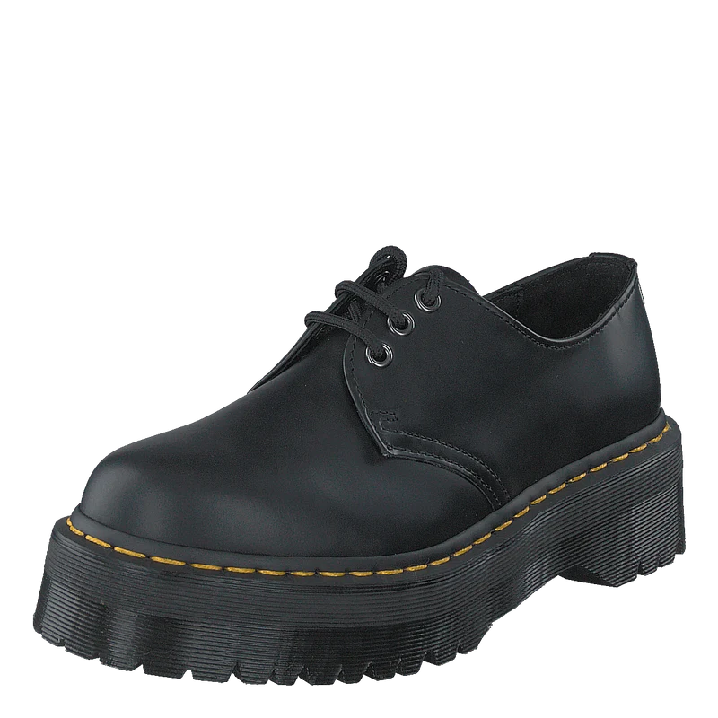 1461 Quad Black Polished Smoot Black