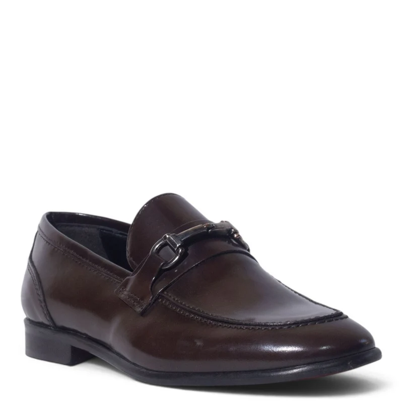 Italian Men Brown Vernis Leather Shoes #5270