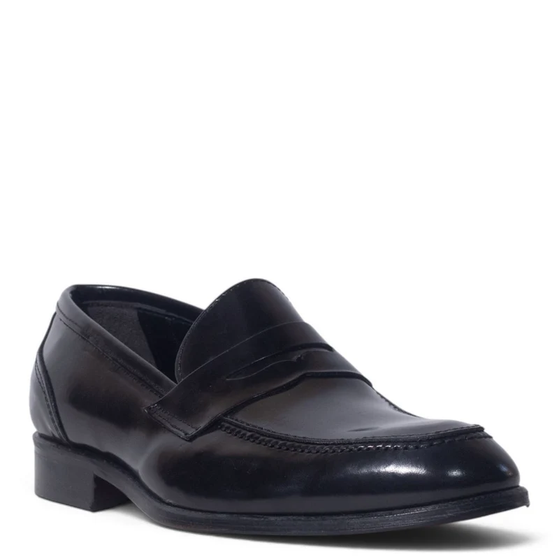 Italian Men Black Vernis Leather Shoes #5271