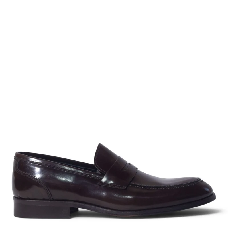 Italian Men Brown Vernis Leather Shoes #5272