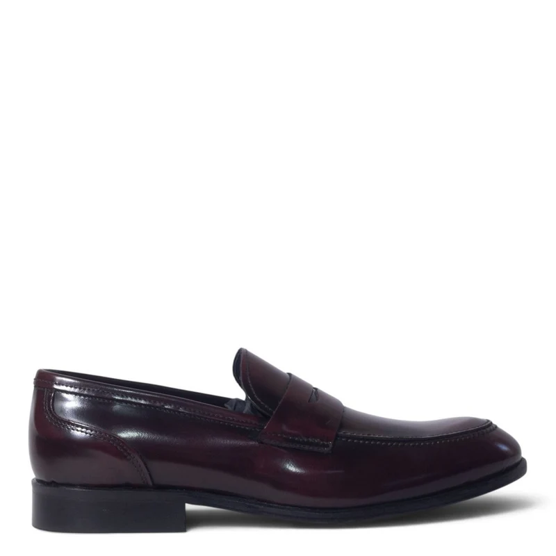 Italian Men Maroon Vernis Leather Shoes #5273