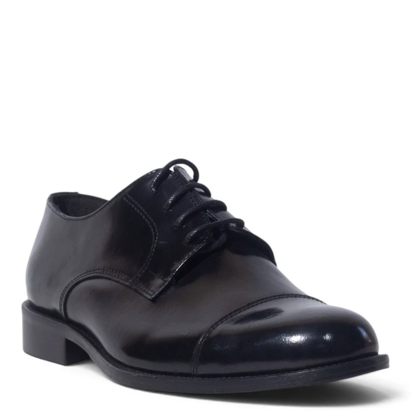Italian Men Black Vernis Leather Shoes #5277