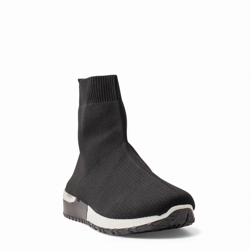 Europeon Union Women Black Cloth Half Boot #4694