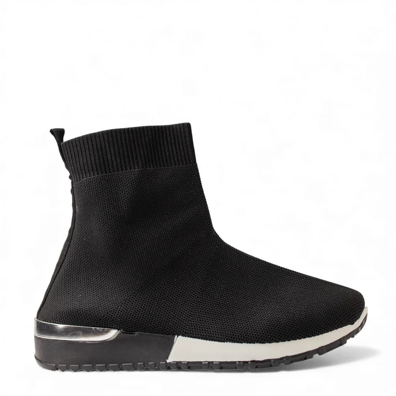 Europeon Union Women Black Cloth Half Boot #4694