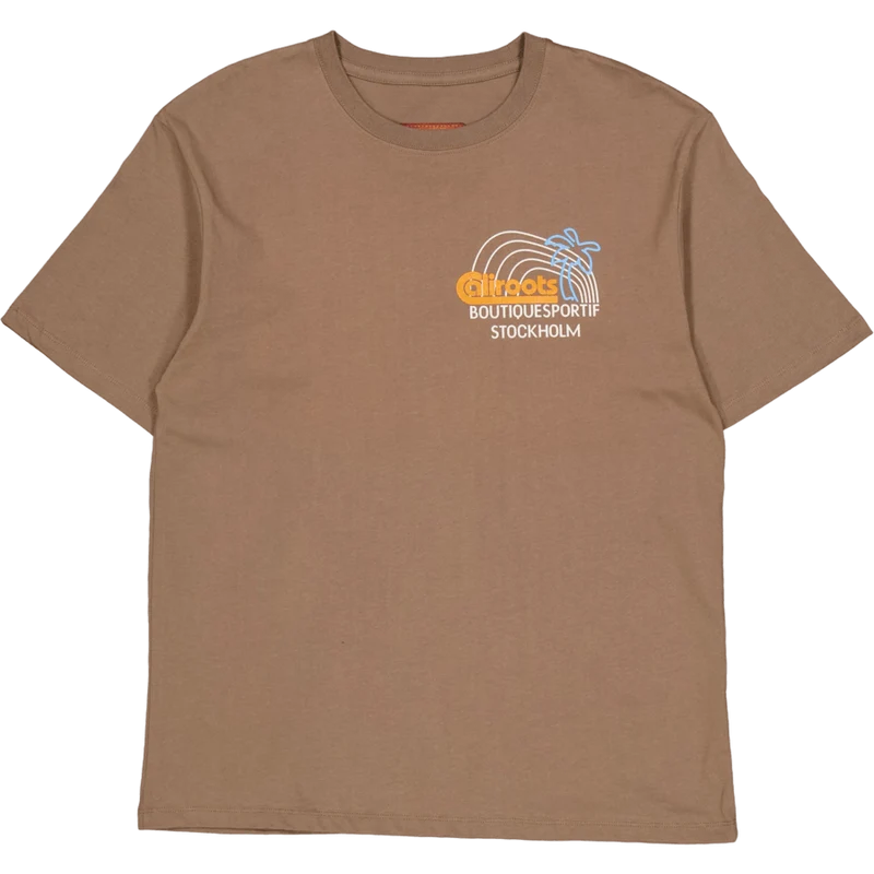 X Caliroots Palm Combo T-shirt Brown
