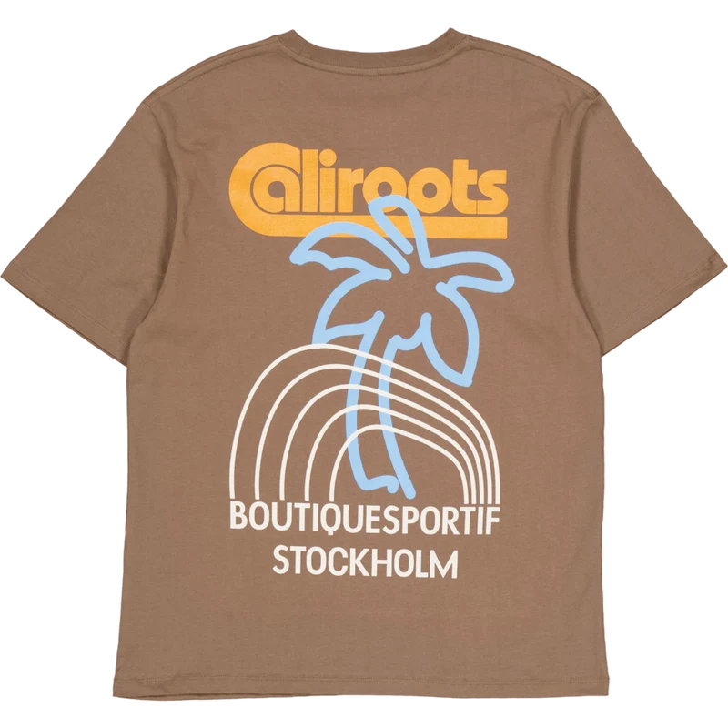 X Caliroots Palm Combo T-shirt Brown