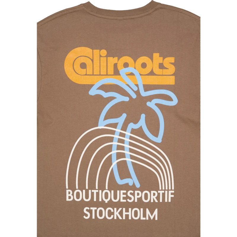 X Caliroots Palm Combo T-shirt Brown