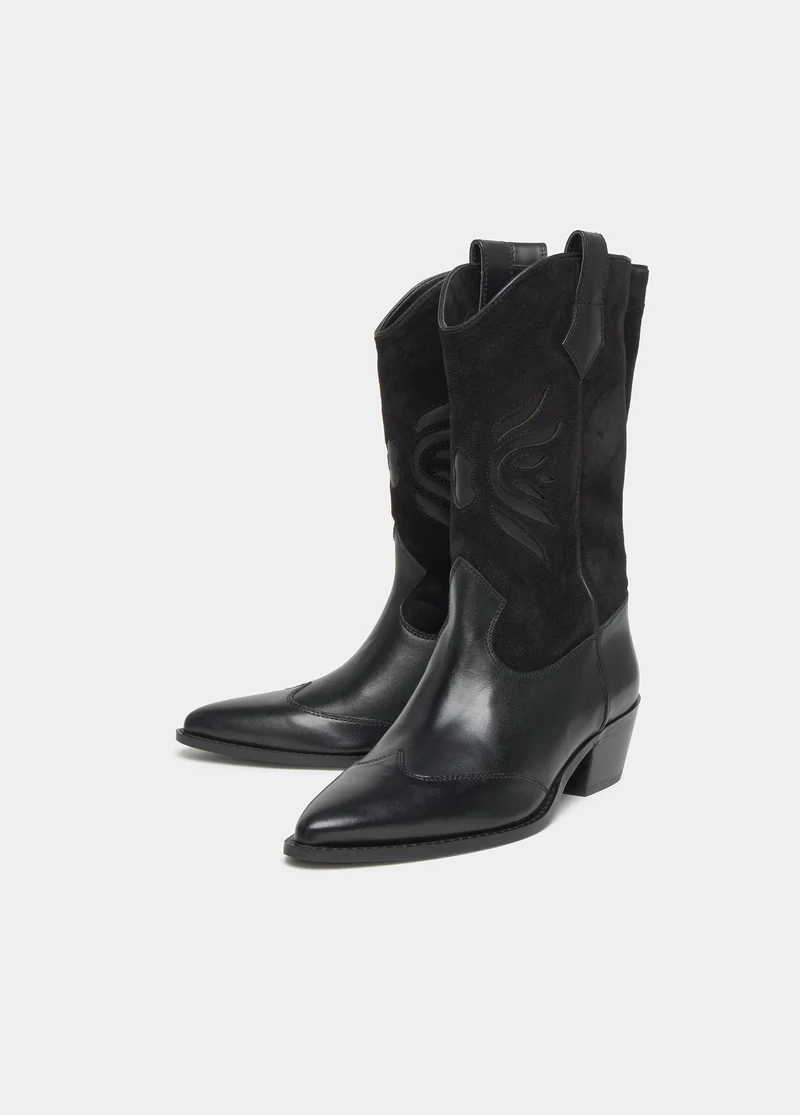 Bota cowboy bimateria