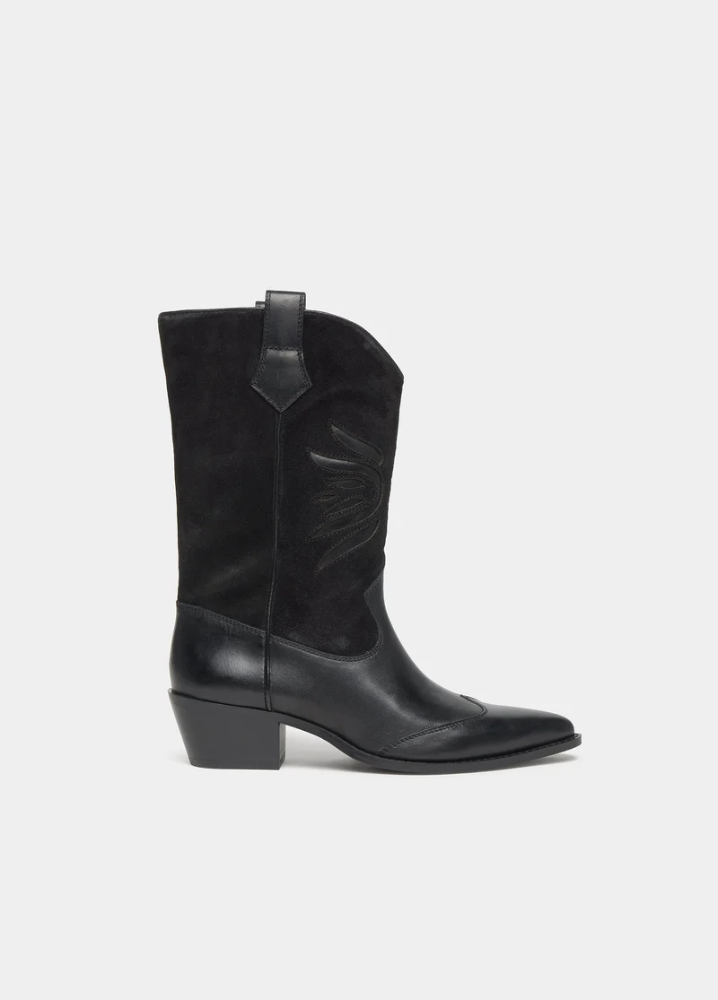 Bota cowboy bimateria