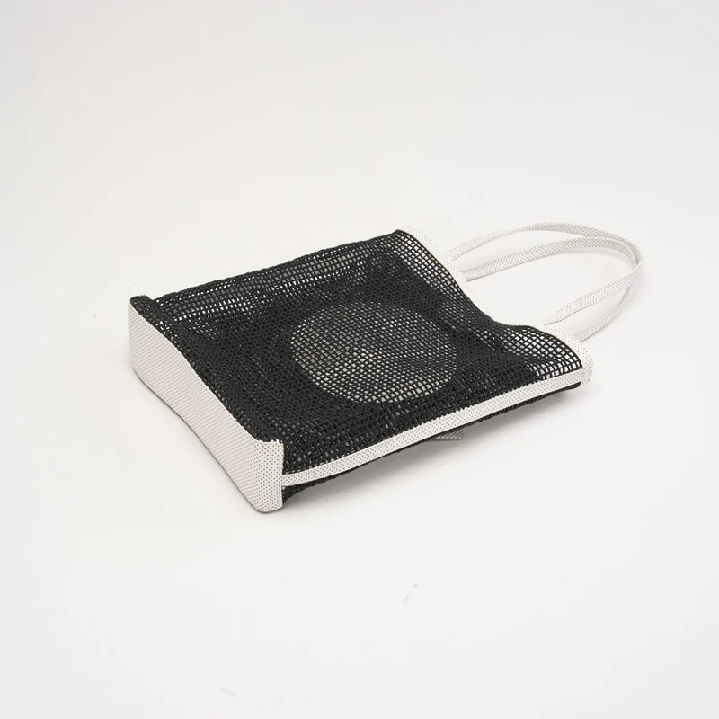 Chanel Vintage Tennis Shopper Tote Bag Schwarz/Weiß 2004