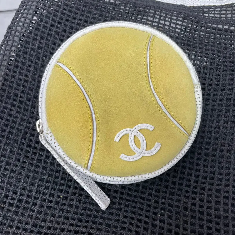 Chanel Vintage Tennis Shopper Tote Bag Schwarz/Weiß 2004