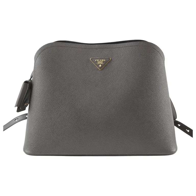 Prada Graue Saffiano Matinee Medium Tasche