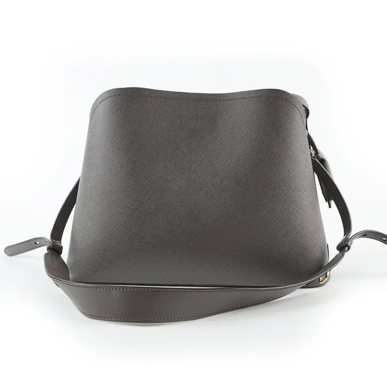 Prada Graue Saffiano Matinee Medium Tasche