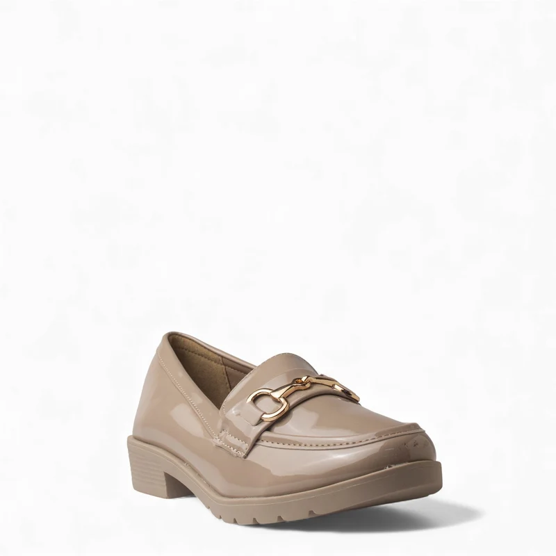 Europeon Union Women Beige VernisLeather Shoes #4542