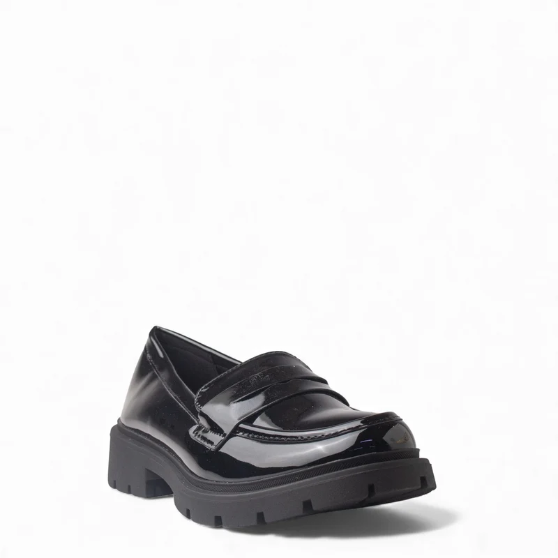 Europeon Union Women Black VernisLeather Shoes #4543