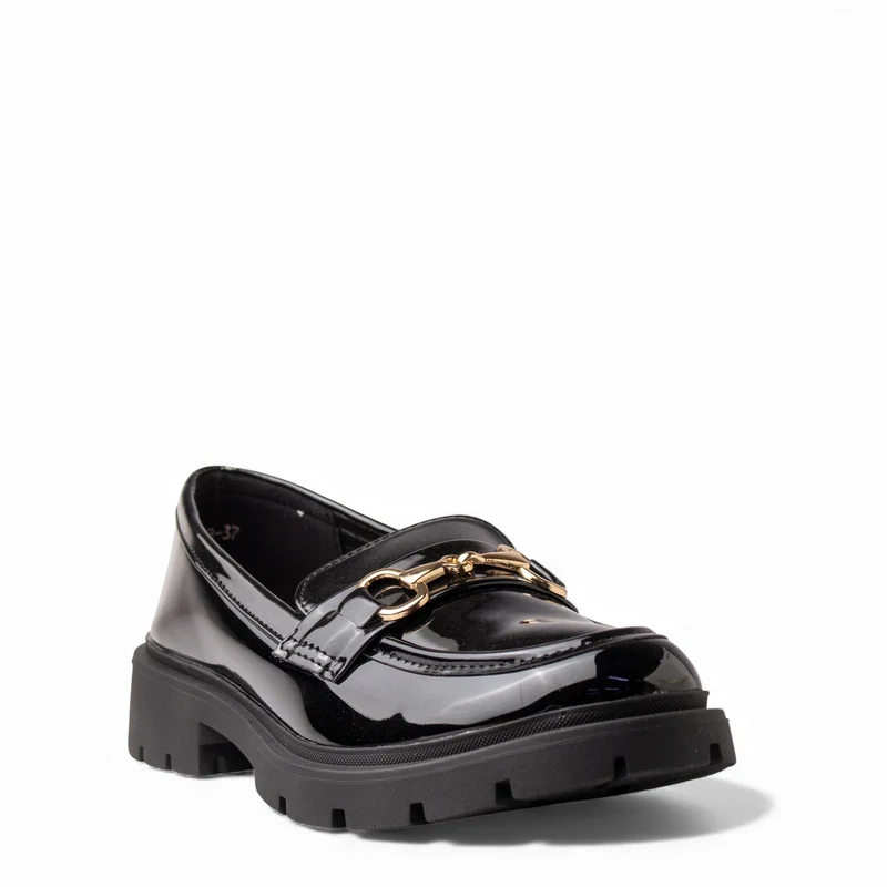 Europeon Union Women Black VernisLeather Shoes #4546