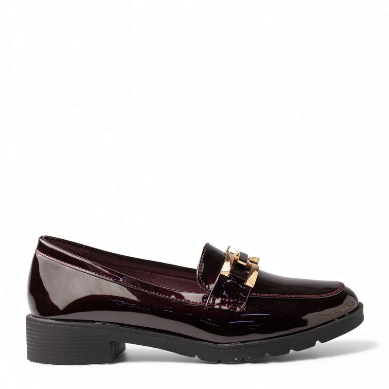 Europeon Union Women Maroon VernisLeather Shoes #4549