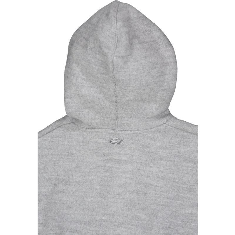 Embroidered Signature Hoodie Silver Chine