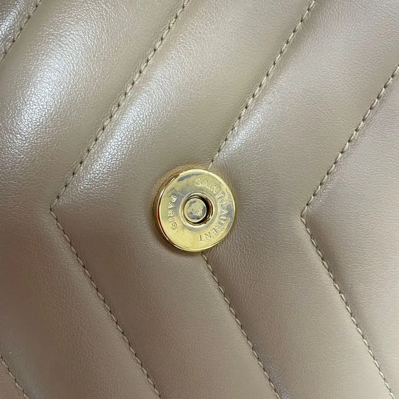 Saint Laurent Kleine Loulou Leder Dunkelbeige 2019