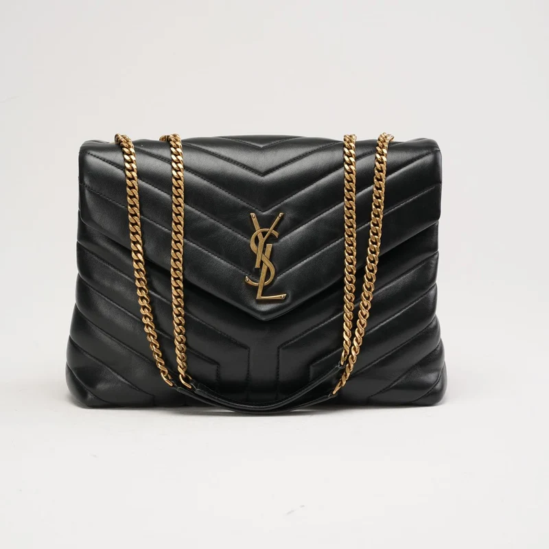 Saint Laurent Loulou Medium Leder Schwarz 2020