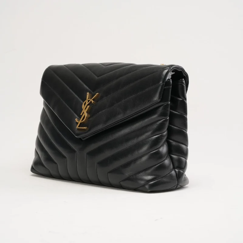 Saint Laurent Loulou Medium Leder Schwarz 2020