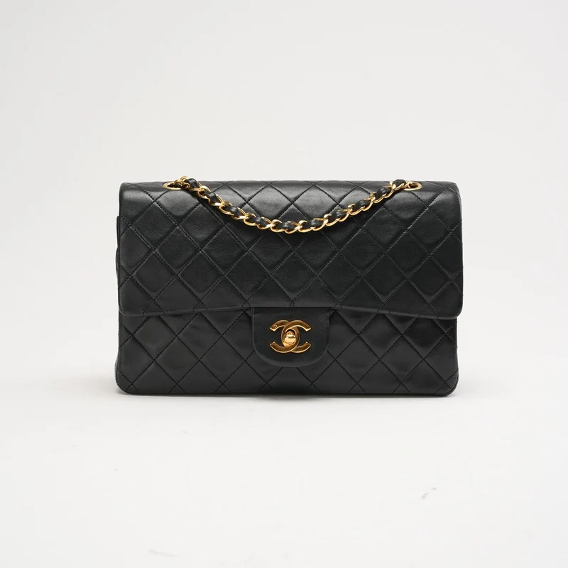 Chanel Vintage Classic Medium Schwarz 1991