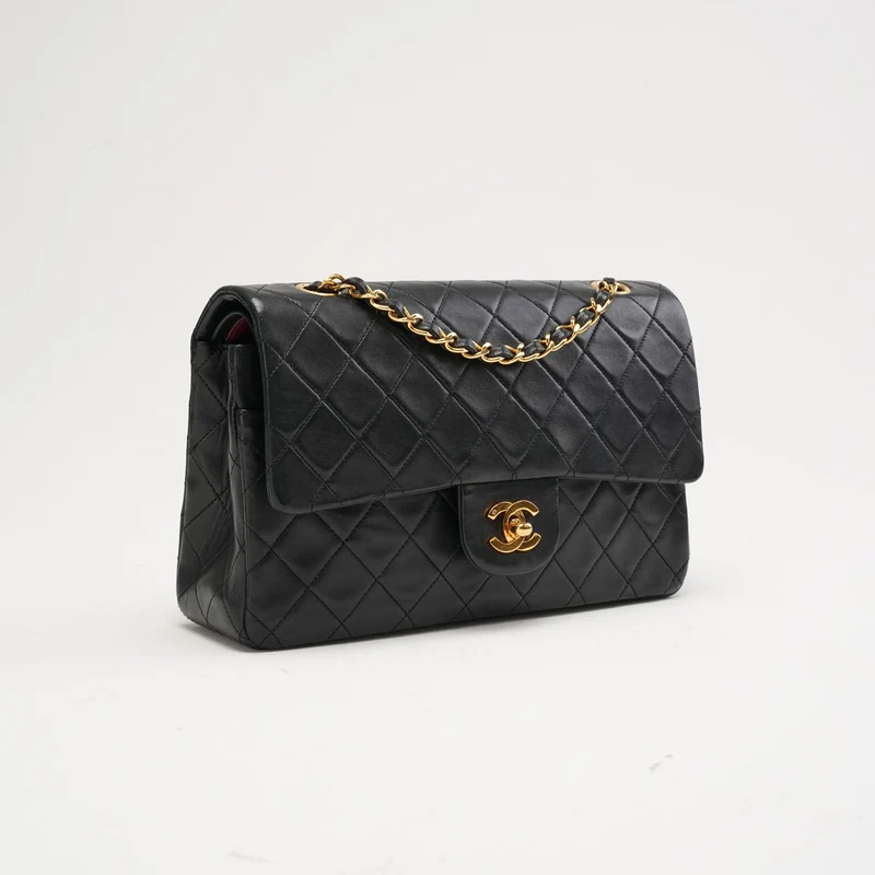 Chanel Vintage Classic Medium Schwarz 1991