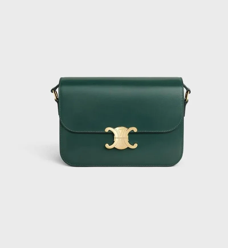 Celine Small Triumph Crossbody, Kalbsgrün