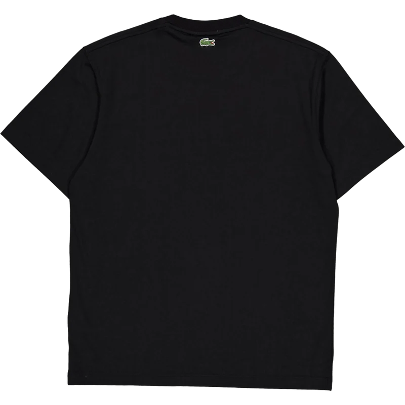 Signature Print Cotton T-shirt Black