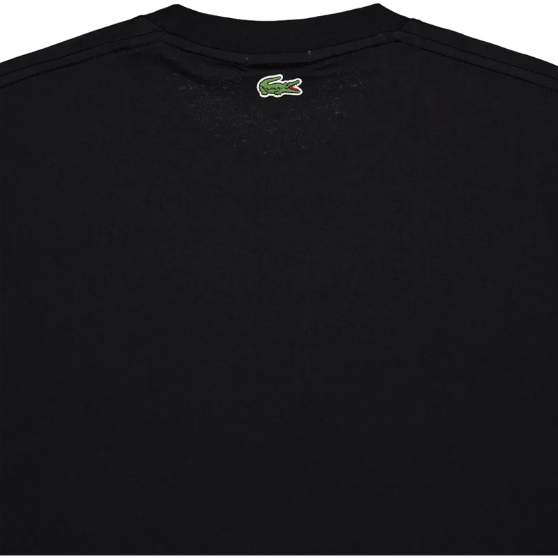 Signature Print Cotton T-shirt Black