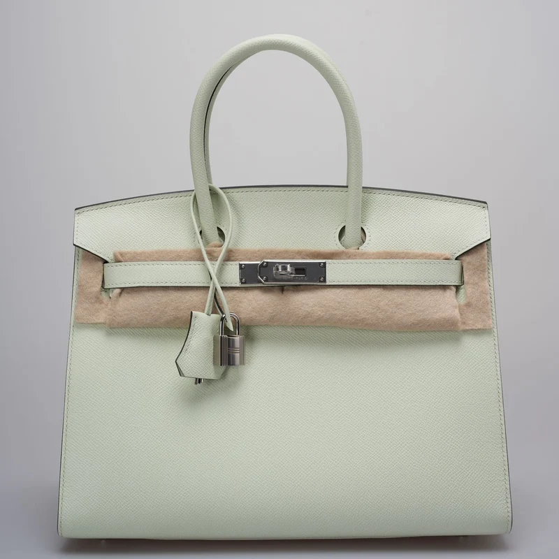 Teil 1: Hermes Birkin Sellier 30 Tasche aus Vert Fizz Epsom-Leder mit Palladium-Beschlägen aus dem Jahr 2023