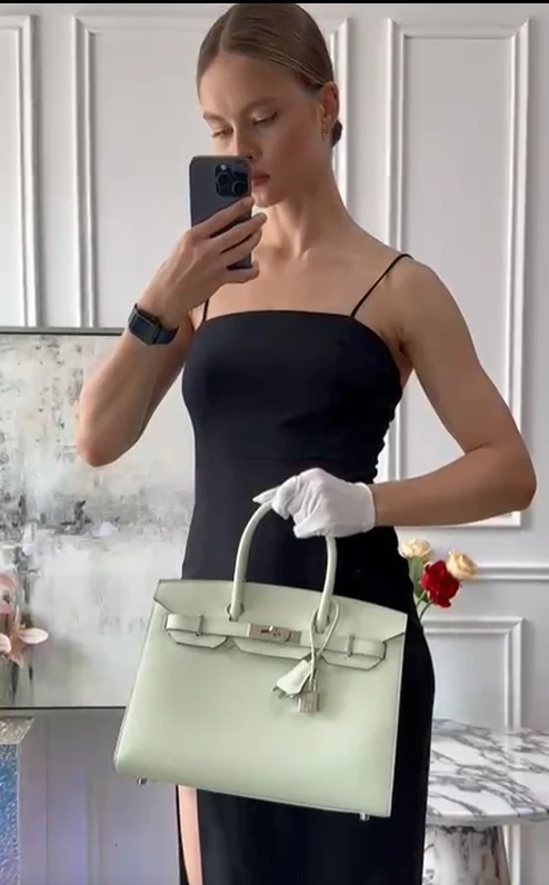 Teil 1: Hermes Birkin Sellier 30 Tasche aus Vert Fizz Epsom-Leder mit Palladium-Beschlägen aus dem Jahr 2023