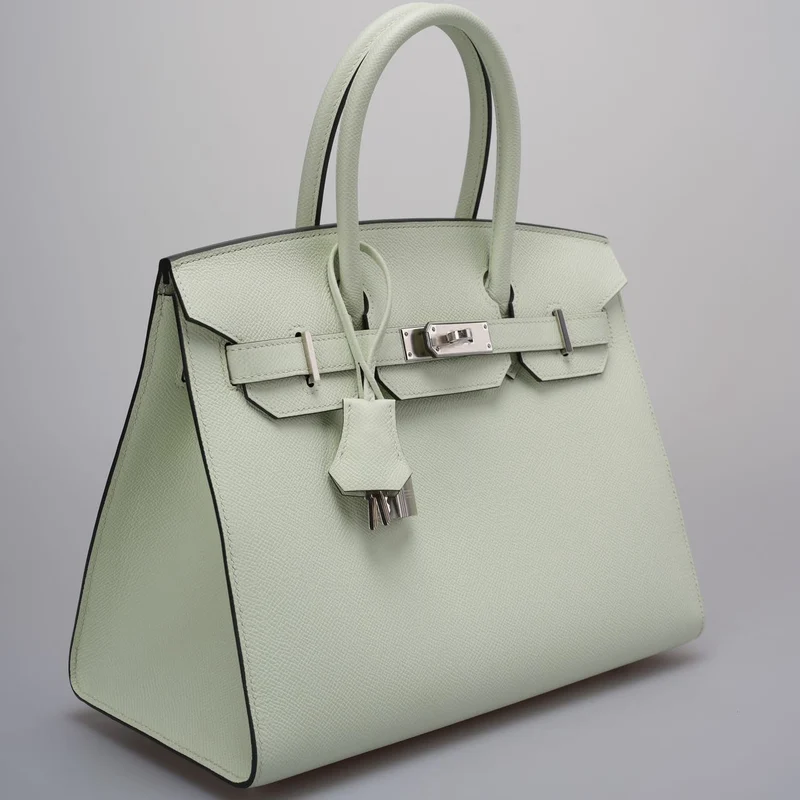 Teil 1: Hermes Birkin Sellier 30 Tasche aus Vert Fizz Epsom-Leder mit Palladium-Beschlägen aus dem Jahr 2023
