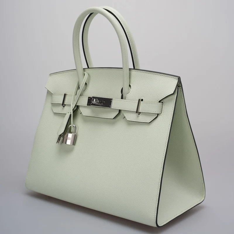 Teil 1: Hermes Birkin Sellier 30 Tasche aus Vert Fizz Epsom-Leder mit Palladium-Beschlägen aus dem Jahr 2023