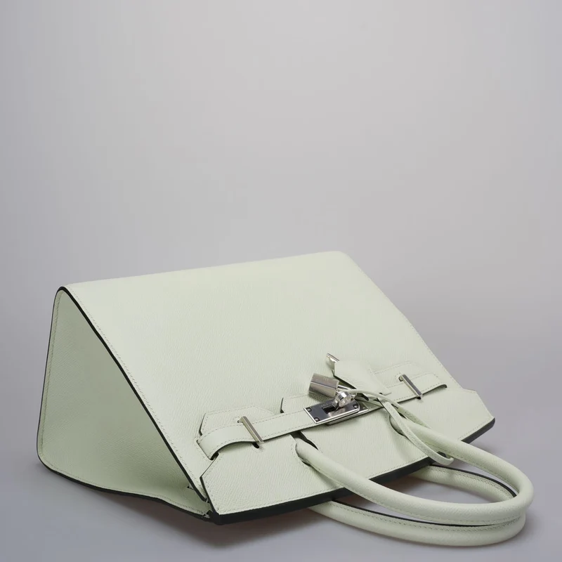 Teil 1: Hermes Birkin Sellier 30 Tasche aus Vert Fizz Epsom-Leder mit Palladium-Beschlägen aus dem Jahr 2023