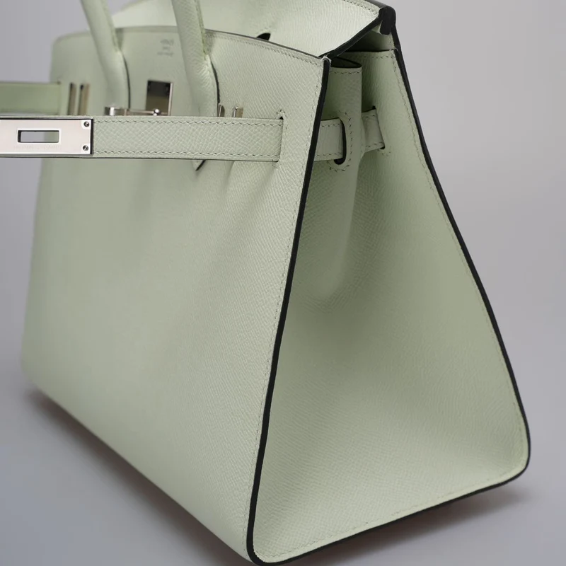 Teil 1: Hermes Birkin Sellier 30 Tasche aus Vert Fizz Epsom-Leder mit Palladium-Beschlägen aus dem Jahr 2023